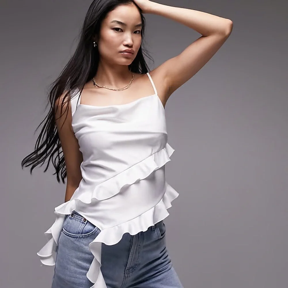 Topshop Ruffle Front Blouse - Picture 3 of 12